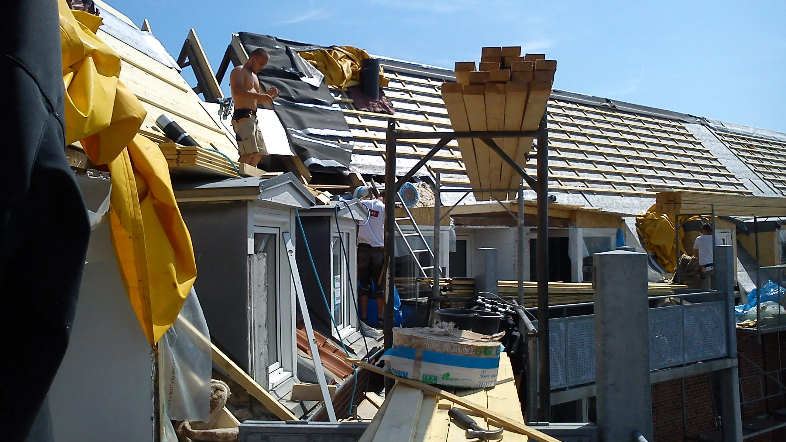 Arbejdsforhold ved hus under ombygning